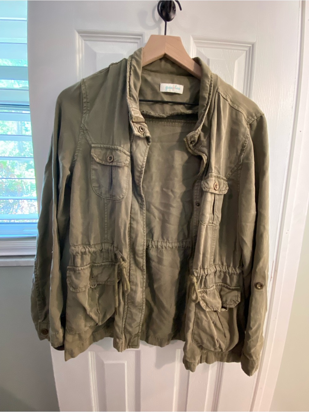 Grace & Lace Olive Green Utility Jacket